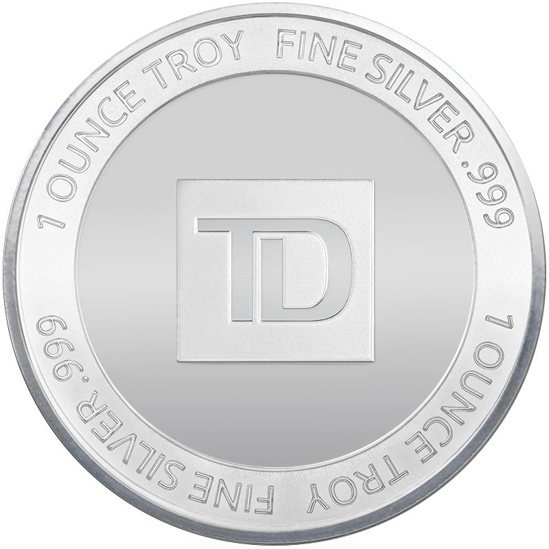 Image for 1 oz. TD Silver Round from TD Precious Metals